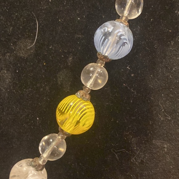 1960’s Czech Glass Beaded Necklace Spring Ring Clasp.Multiple colors - Picture 2 of 8